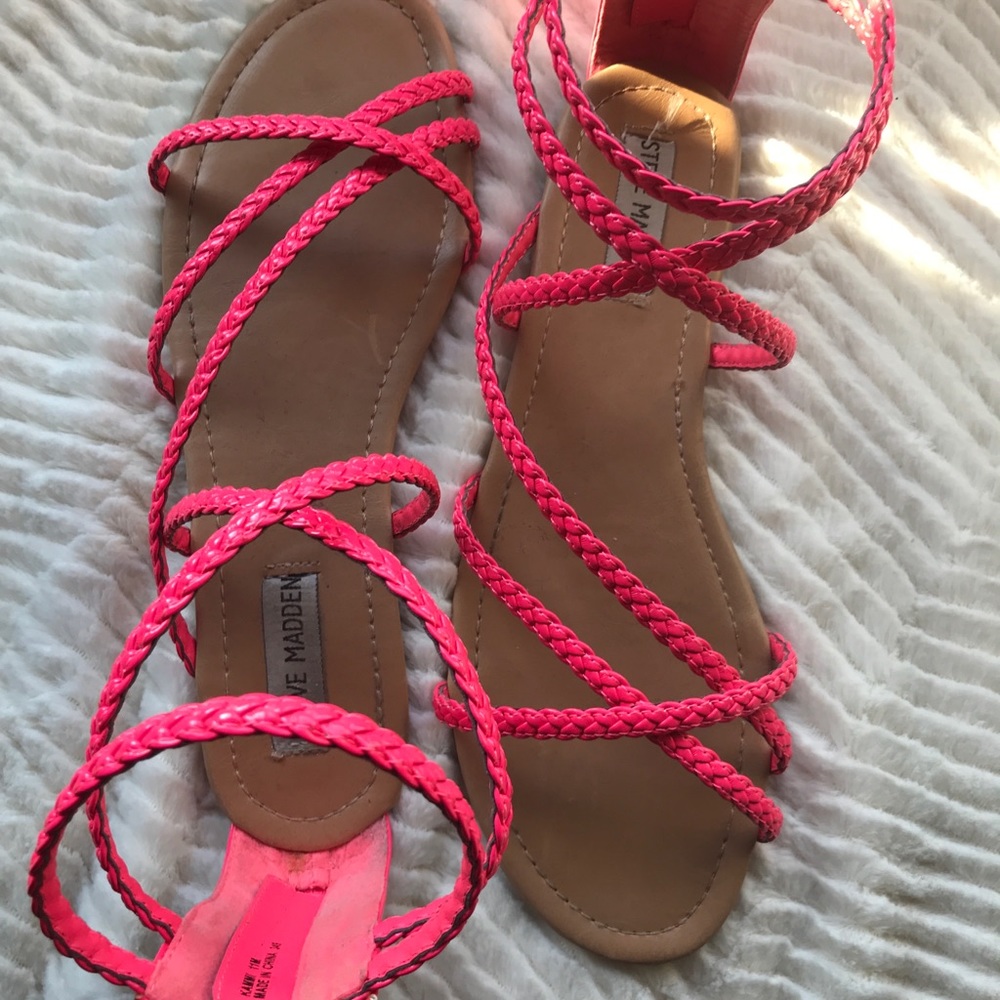 Steve Madden Neon Pink Sandals